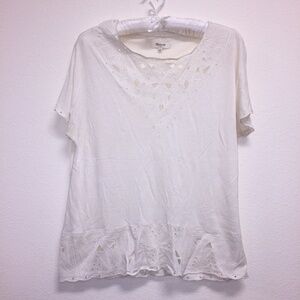 🔻Madewell Cream Detailed Top